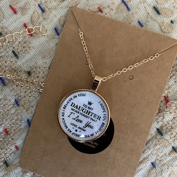 3/$20 Mother / daughter Necklace. Cabochon pendant with chain - Picture 5 of 7